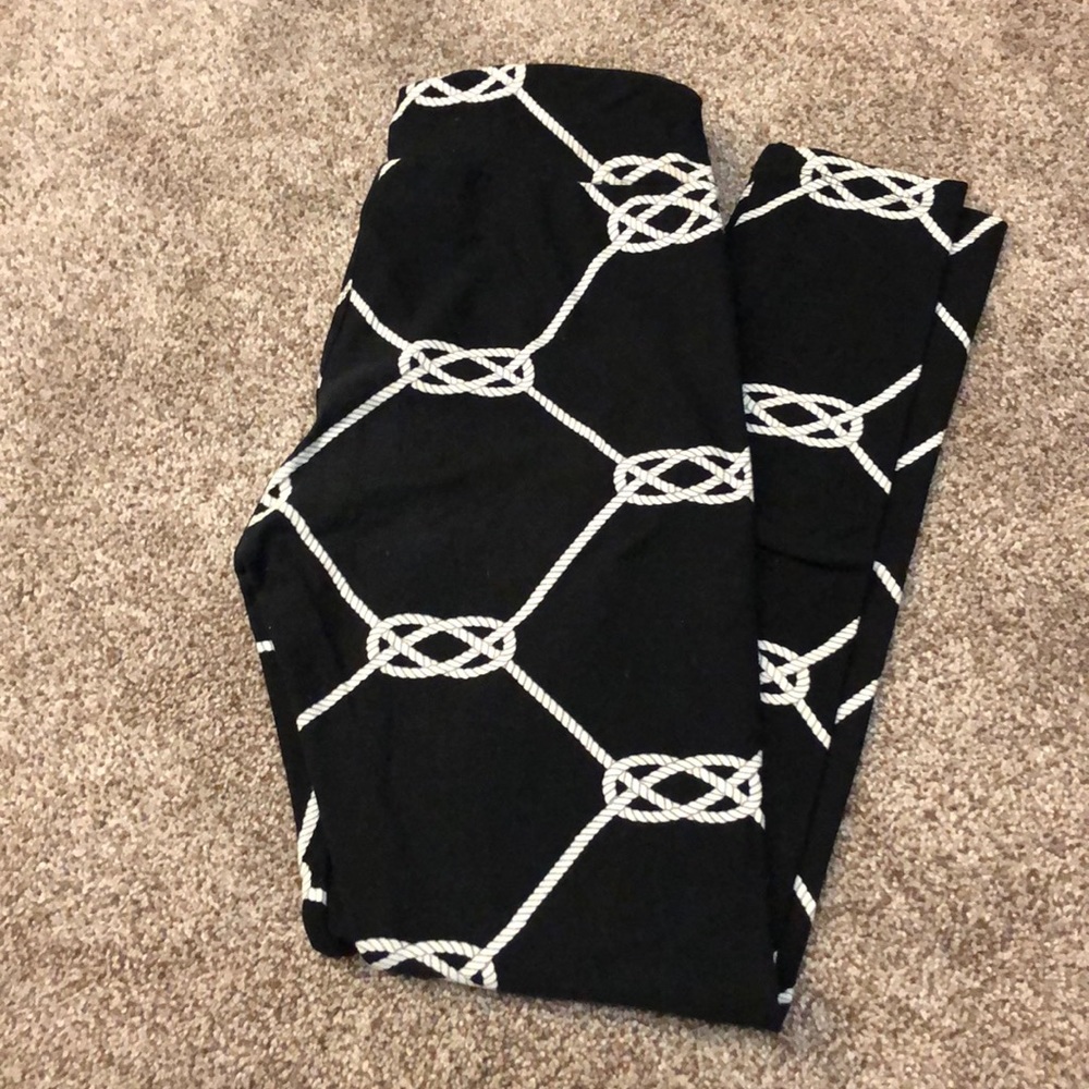 Black Nautical Lularoe leggings